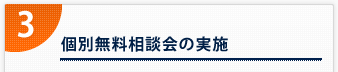 ３．個別無料相談会の実施